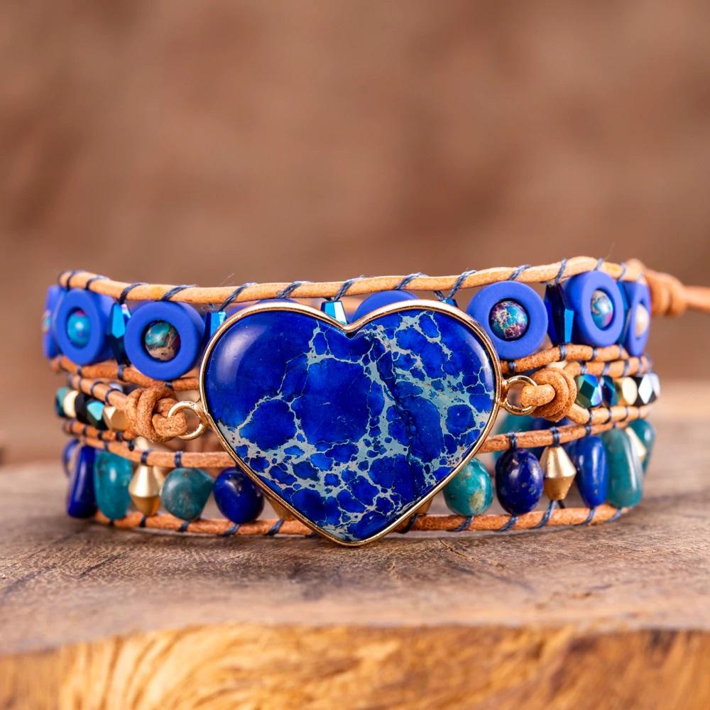 Pulsera CorazÓn De La Suerte Azul Amor