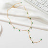 Deslumbrante Abundancia Jade Verde Collar De Gota Delantera