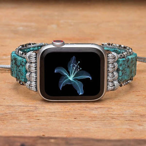 Correa De Jaspe De SÉsamo Azul Cobalto Para Apple Watch