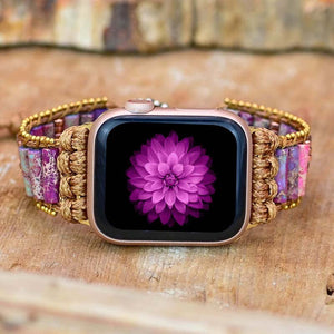 Correa De Jaspe Imperial Diosa Bonita Para El Apple Watch