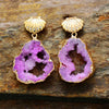 Encantadores Pendientes De Piedra Druzy De Sirena