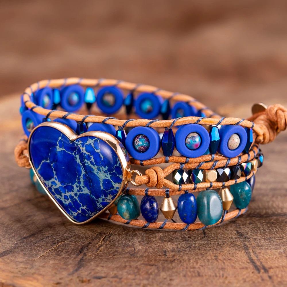 Pulsera CorazÓn De La Suerte Azul Amor