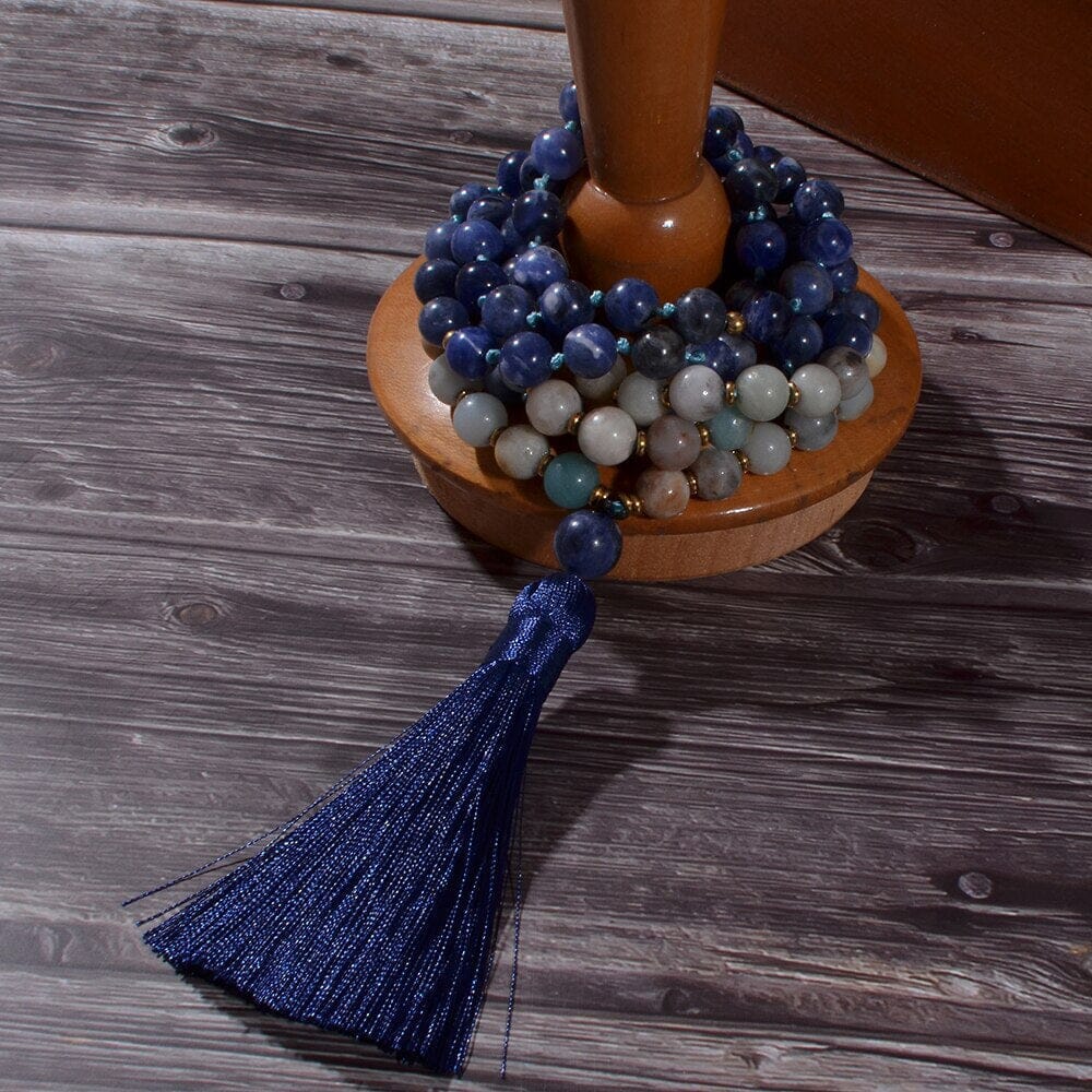 Collar Mala Serenidad Azul Cielo