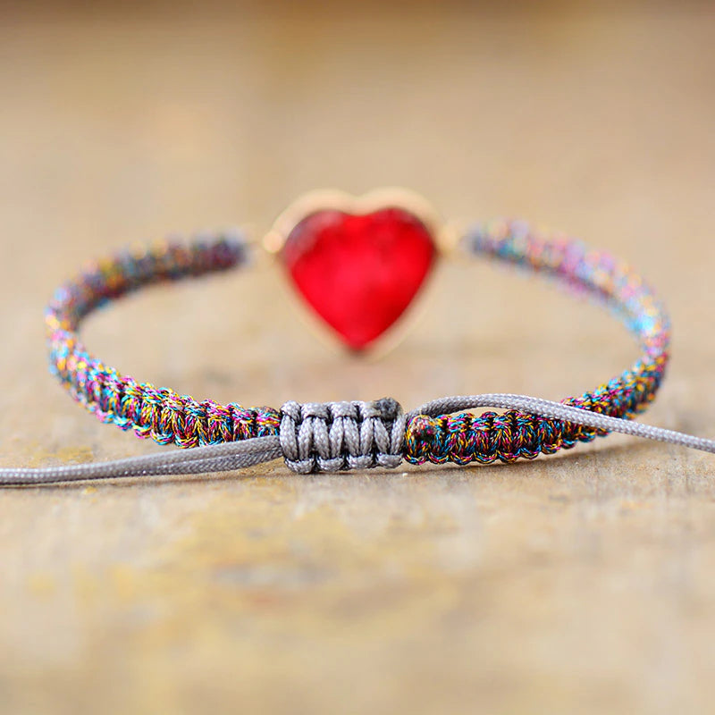 "pulsera De MacramÉ De Jaspe Y Turquesa "amor Para Ti”