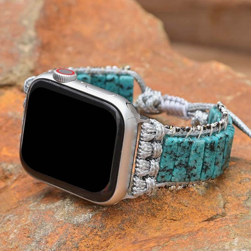 Correa De Jaspe De SÉsamo Azul Cobalto Para Apple Watch