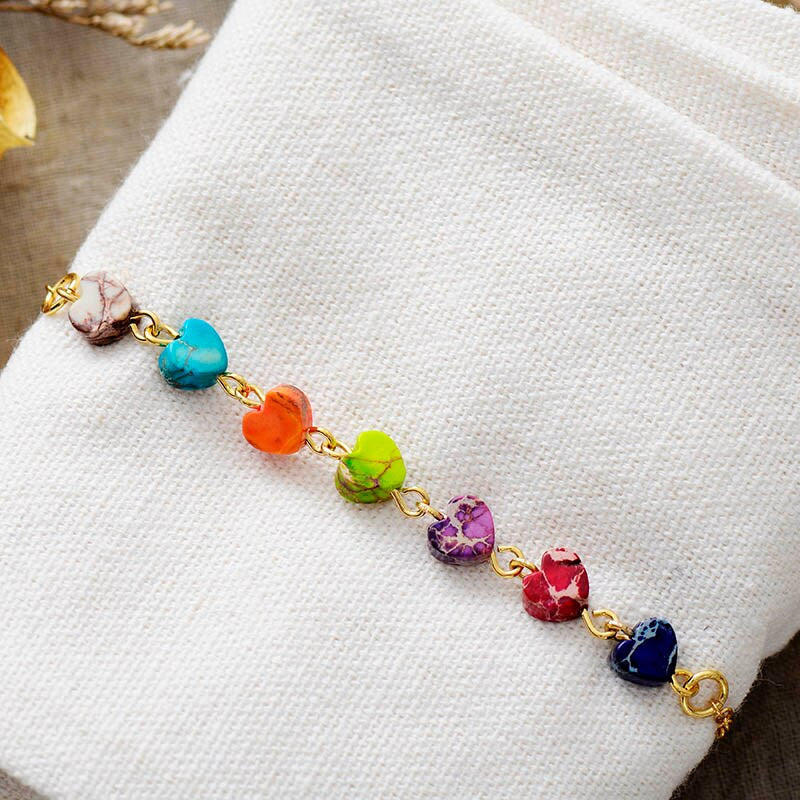 Mi Querida Pulsera Jaspe CorazÓn 7 Chakras