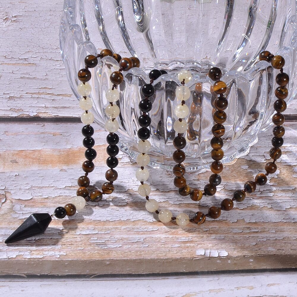 Collar Mala De Piedras Preciosas Naturales Abundant Soul