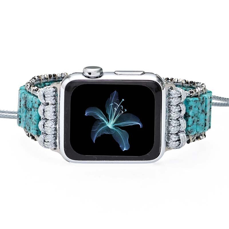 Correa De Jaspe De SÉsamo Azul Cobalto Para Apple Watch