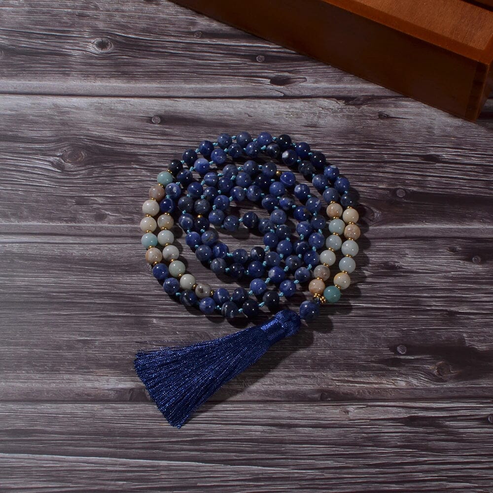 Collar Mala Serenidad Azul Cielo