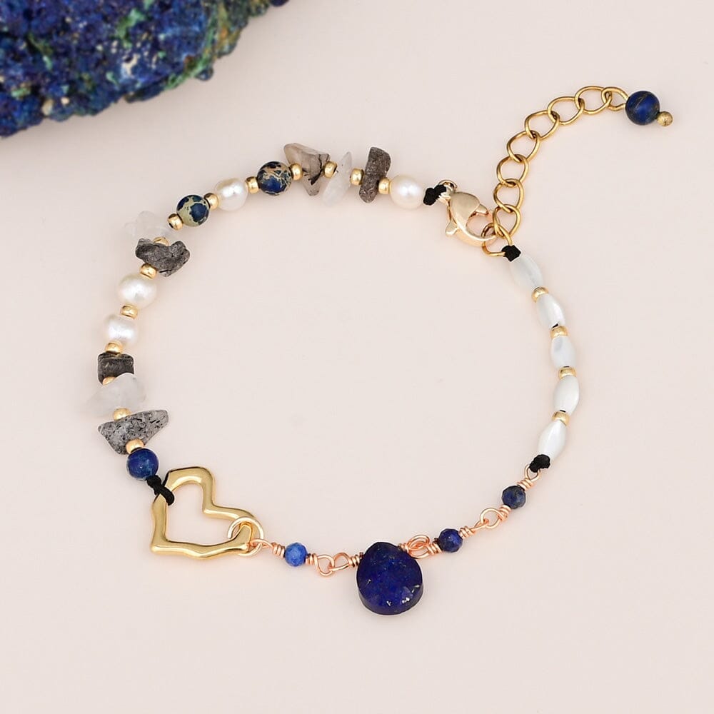 Tranquil Pulsera piedras preciosas naturales Love