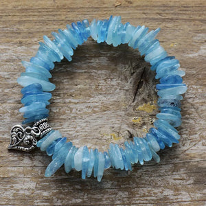 Pulsera serenidad azul Aguamarina y lapislázuli