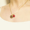 Collar De Regalo De Piedra De Nacimiento Floral