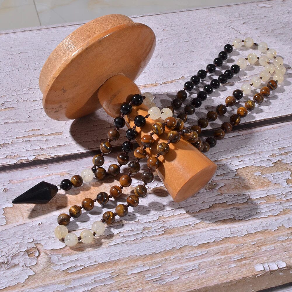 Collar Mala De Piedras Preciosas Naturales Abundant Soul