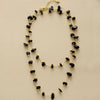 Collar De Oro Con Piedras Naturales Brillo Alegre