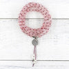 Pureza Amorosa Collar Mala De Cuarzo Rosa Y Perla De Agua Dulce