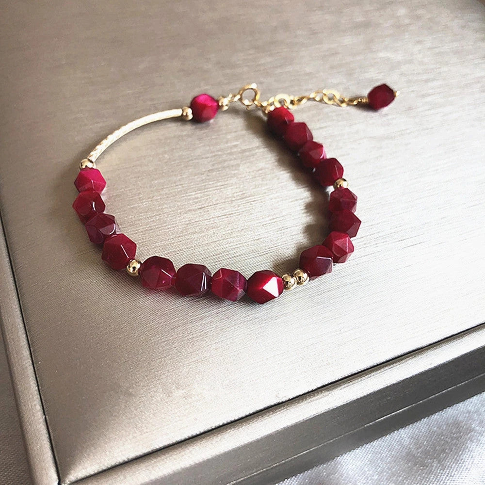 Pulsera De Cuentas De Ojo De Tigre Fuerza Protectora