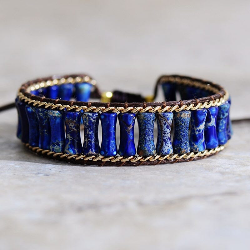 Pulsera EnergÍa Curativa Turquesa, Amatista Y LÁpiz LÁzuli