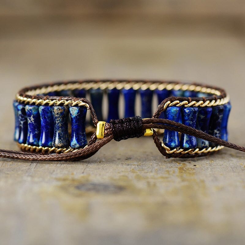 Pulsera EnergÍa Curativa Turquesa, Amatista Y LÁpiz LÁzuli