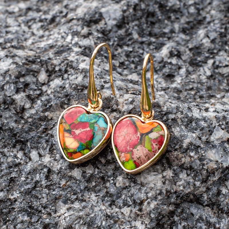 Pendientes Colgantes De Jaspe Bohemio