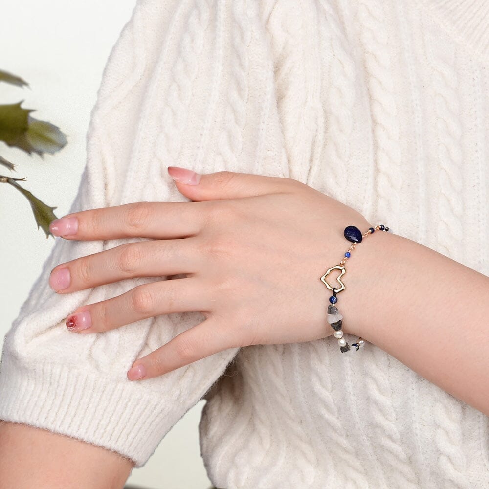 Tranquil Pulsera piedras preciosas naturales Love