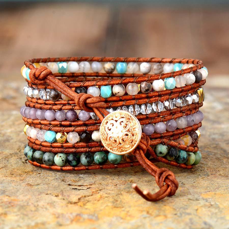 Pulsera Boho De Labradorita