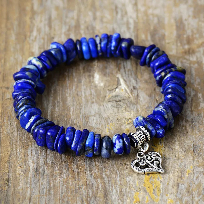 Pulsera serenidad azul Aguamarina y lapislázuli