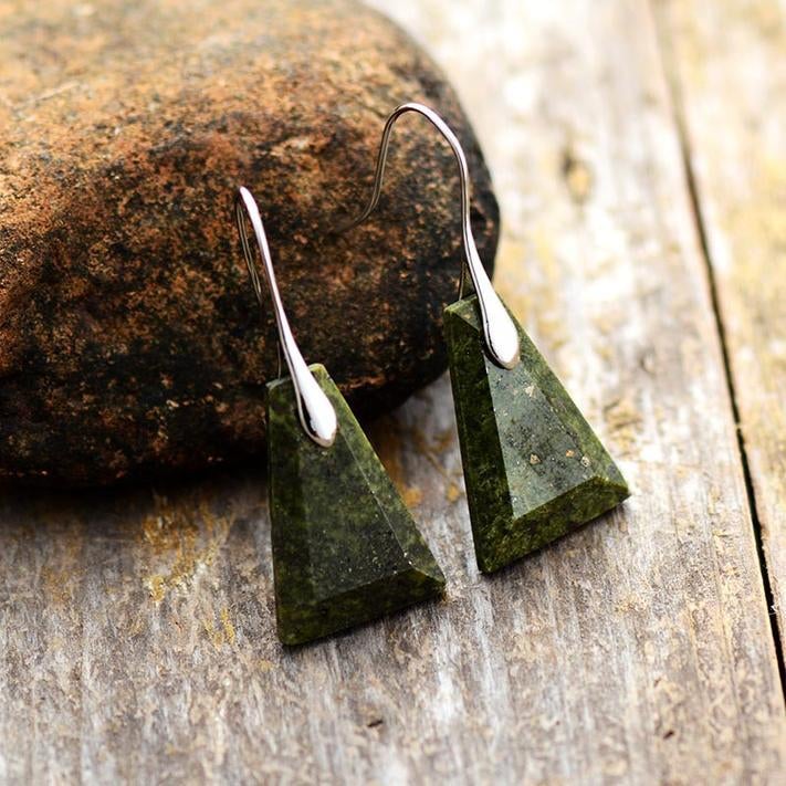 Pendientes GeomÉtricos De LapislÁzuli