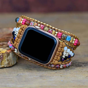 Correa Apple Watch Con Piedras Preciosas, Femenina Y Divertida