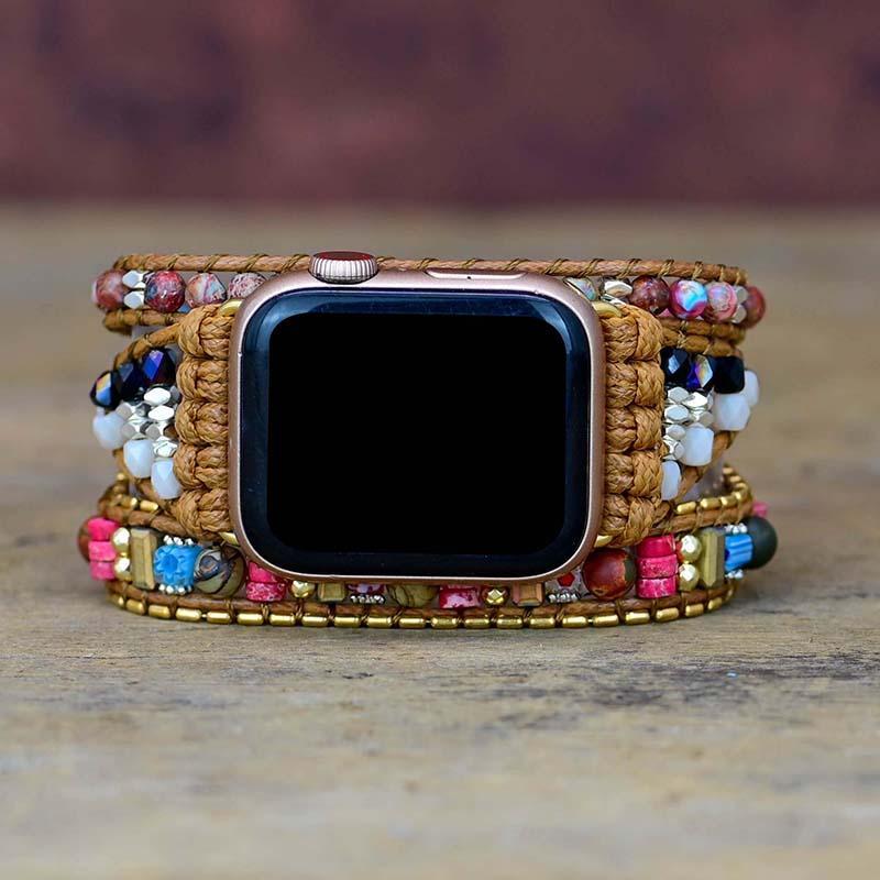 Correa Apple Watch Con Piedras Preciosas, Femenina Y Divertida