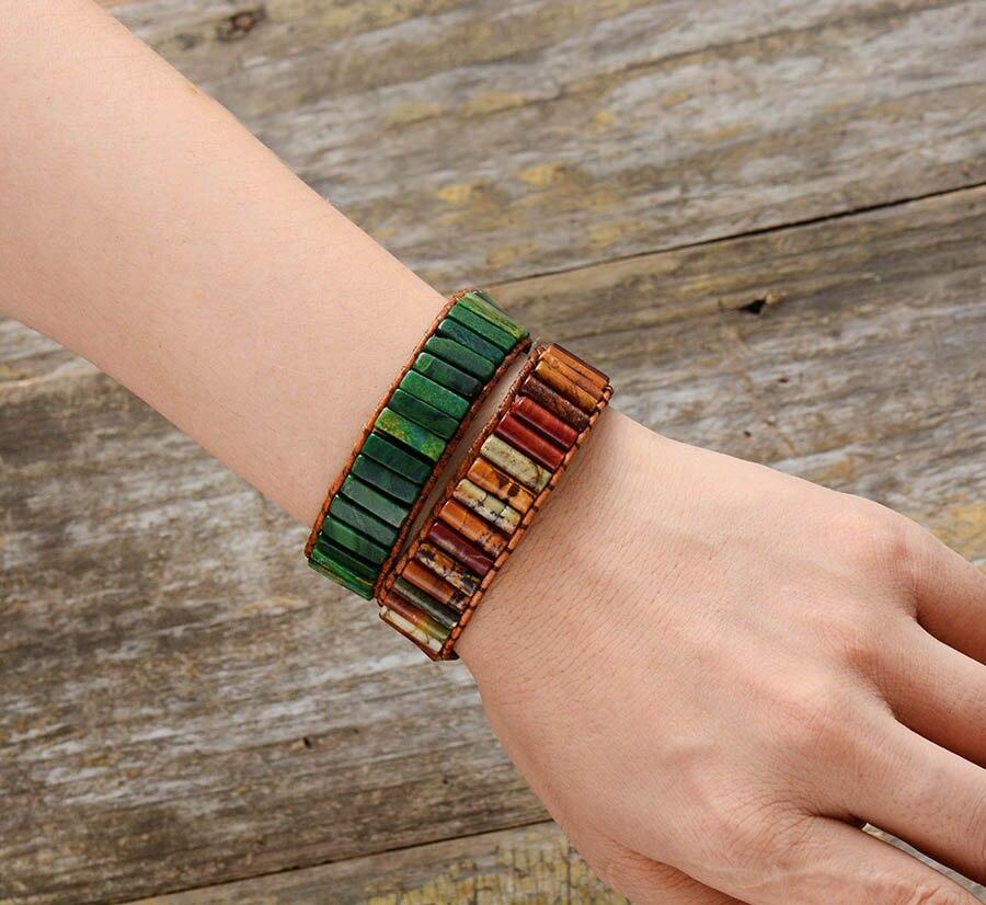 Pulsera La Paz Es Posible  Tubo De Jaspe