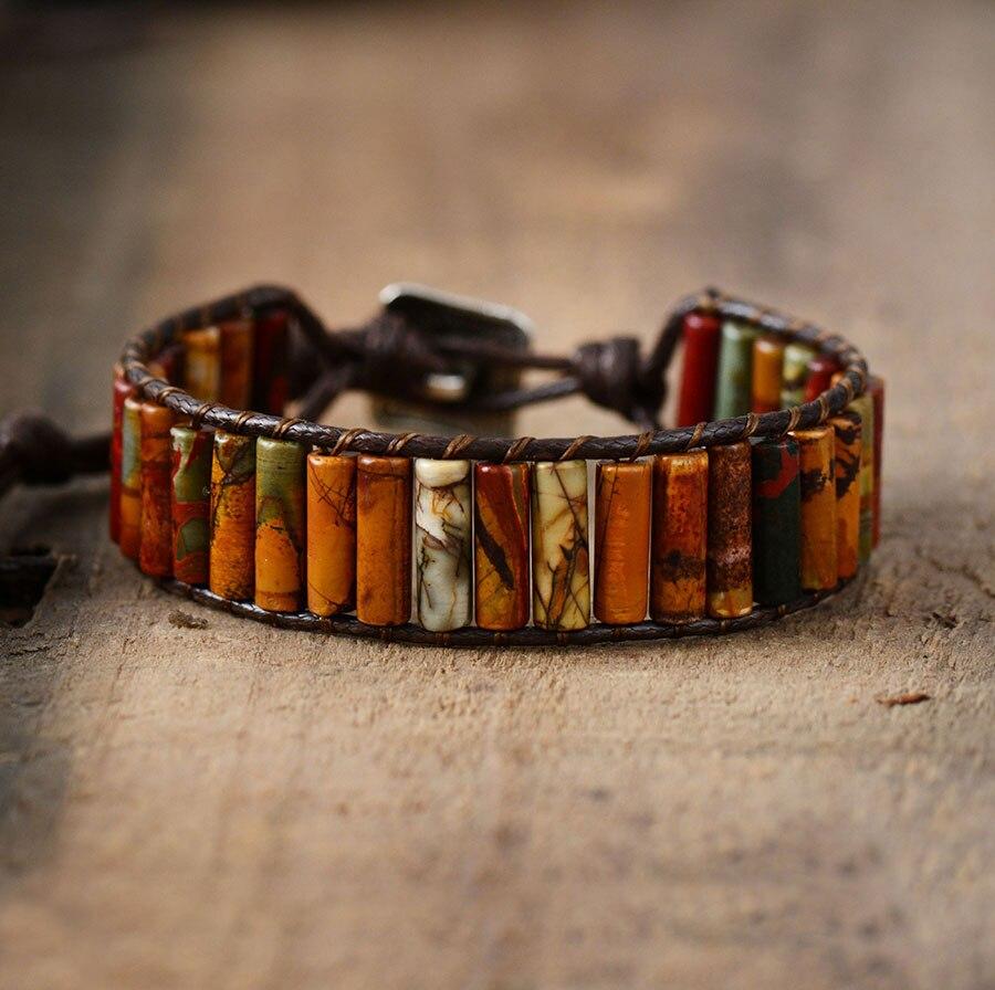 Pulsera La Paz Es Posible  Tubo De Jaspe