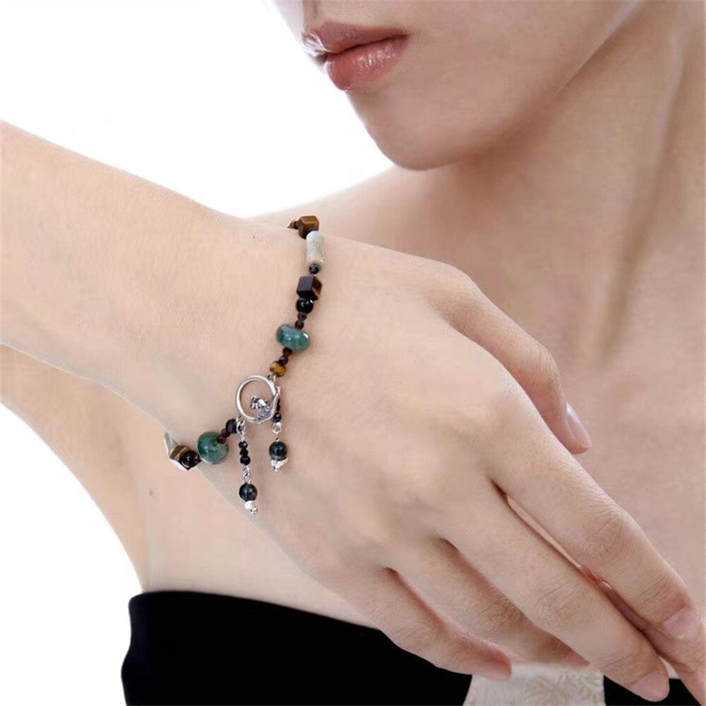 Pulsera Conejo De Piedras Naturales Nuevas Bendiciones