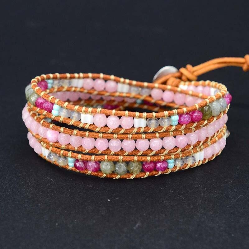 Pulsera De Cuarzo Rosa