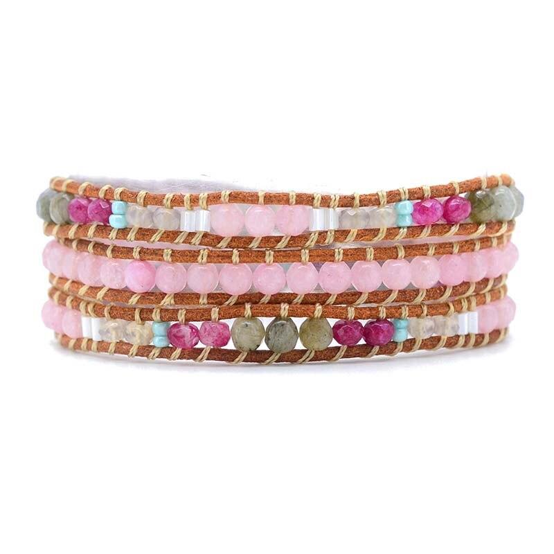 Pulsera De Cuarzo Rosa