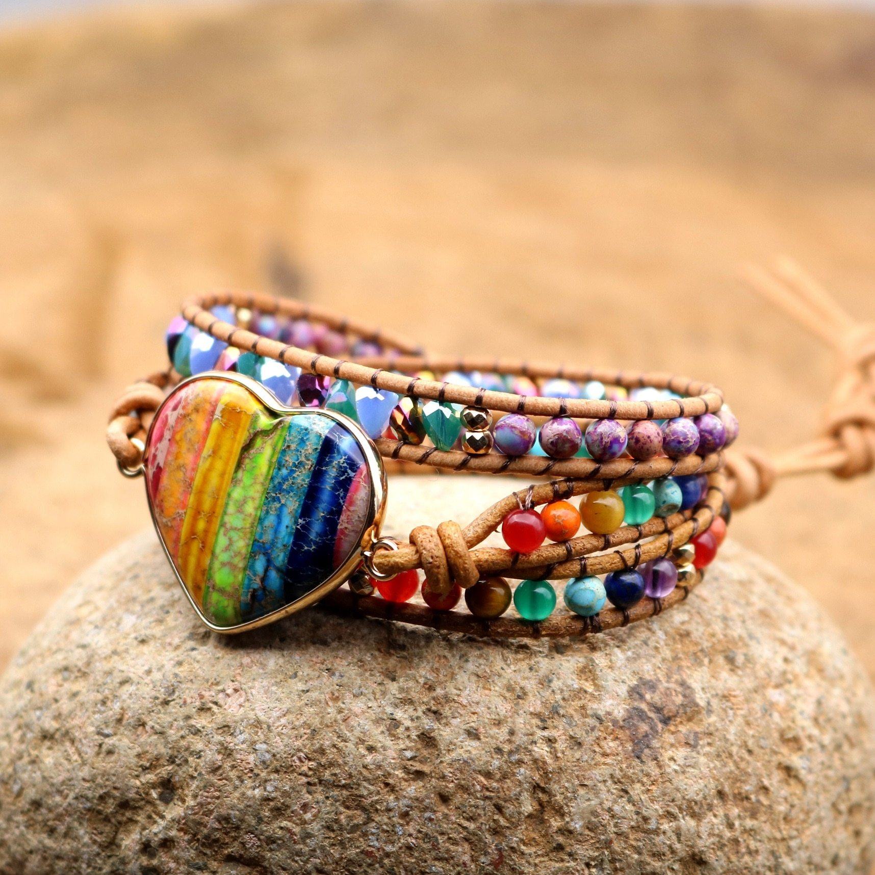 Brazalete Chakra Amor De Arcoiris