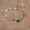 Encantadora Pulsera Empoderamiento Aventurina Verde Y Hematites