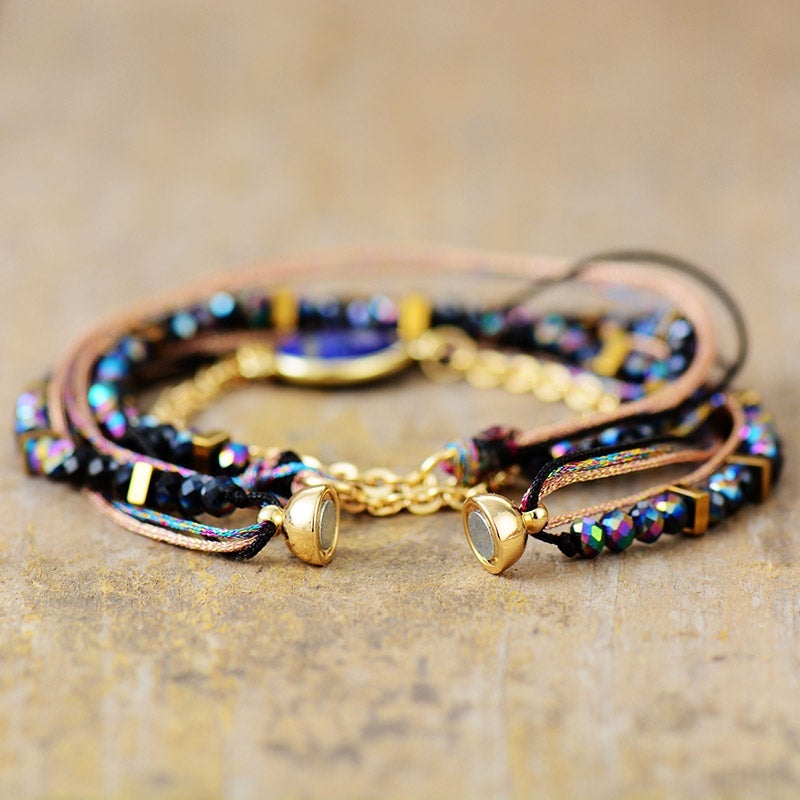 Pulsera Multicapa De LapislÁzuli Bohemio