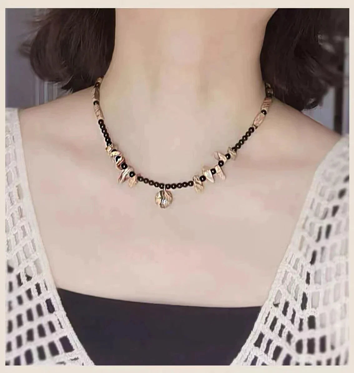 El Enigma: Collar De Ágata Negra Y Ojo De Tigre
