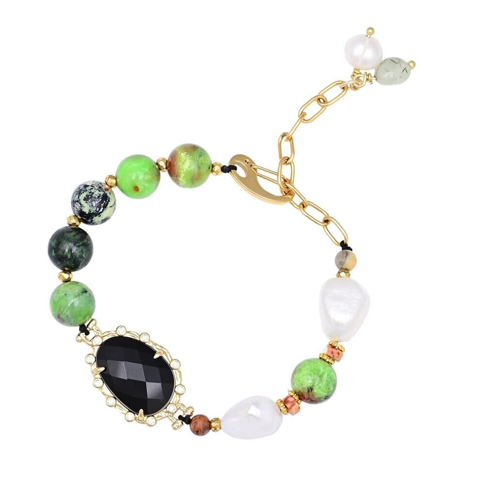 Pulsera Puesta A Tierra Gloriosa Onyx Negro