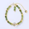 Pulsera de piedras preciosas naturales Bambú Dorado