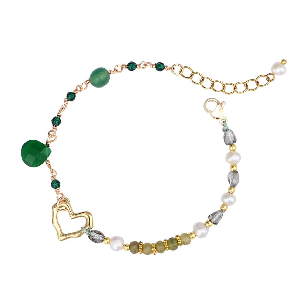 Encantadora Pulsera Empoderamiento Aventurina Verde Y Hematites