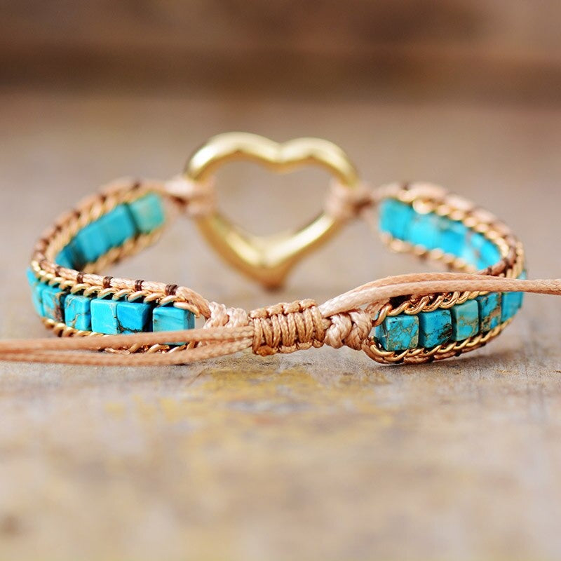 Pulsera De Cuentas De Jaspe CorazÓn Suave