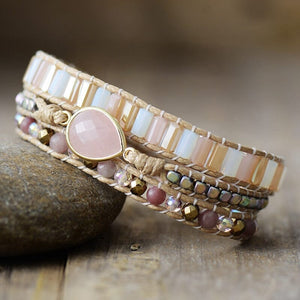 Pulsera Divinidad Encantadora Pulsera De Cuarzo Rosa Y Amatista