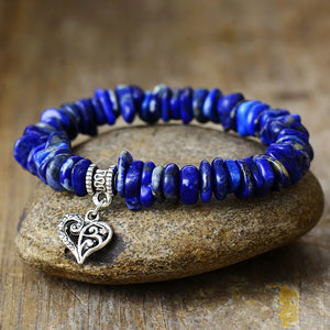 Pulsera serenidad azul Aguamarina y lapislázuli