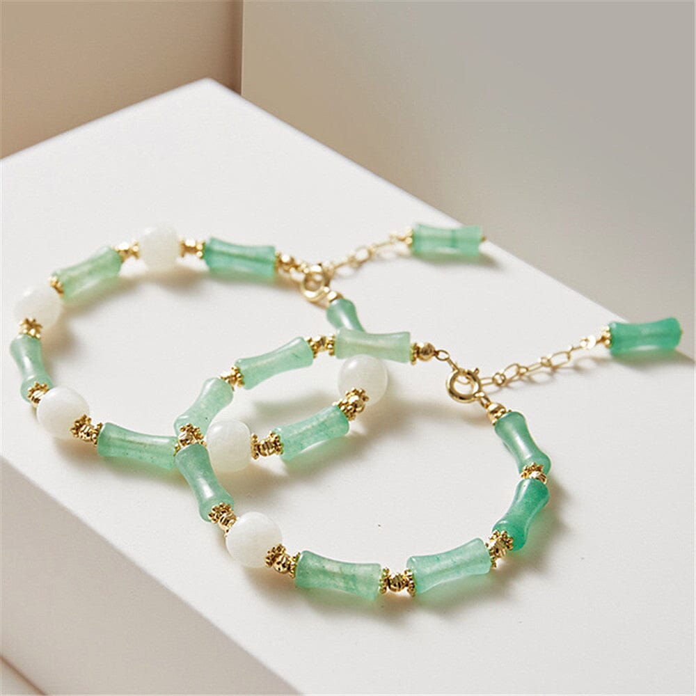 Pulsera De Jade Hetian Aura Dorada