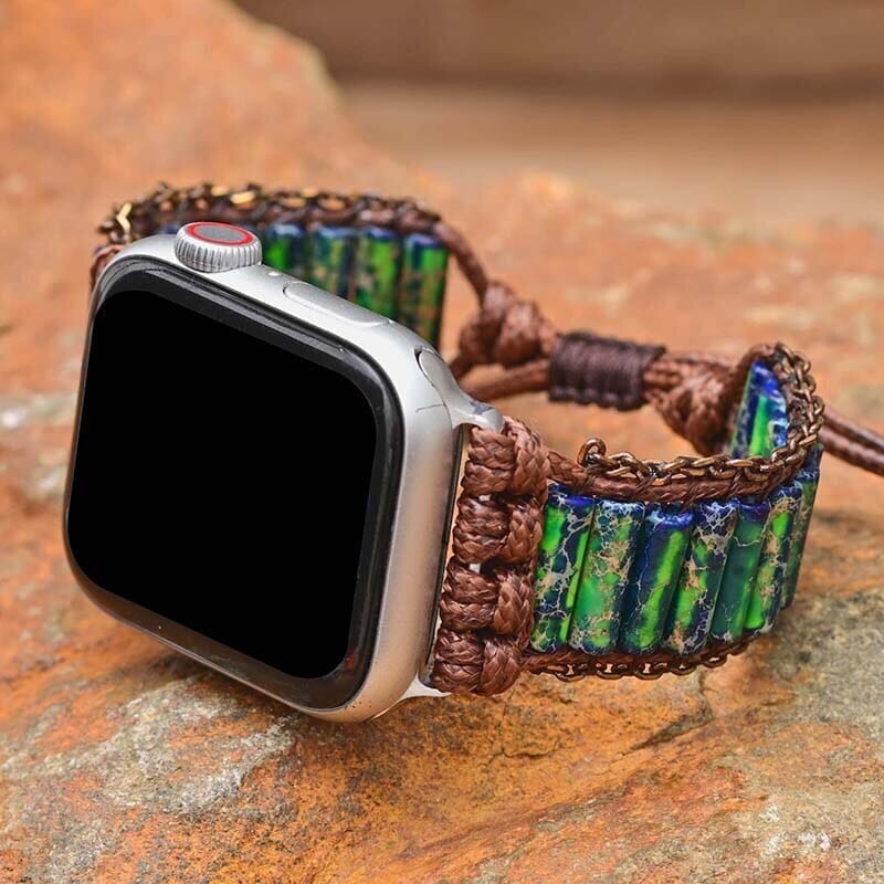 Cautivadora Correa Para El Apple Watch Piedra Del Emperador De La Paz Y La Serenidad