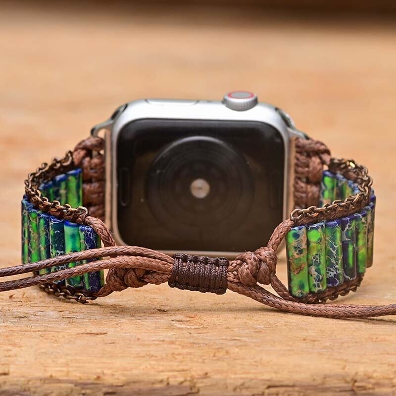 Cautivadora Correa Para El Apple Watch Piedra Del Emperador De La Paz Y La Serenidad
