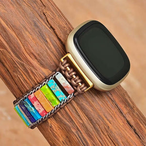 Correa De Reloj Fitbit Con Piedra Emperador Para Equilibrar Los Chakras