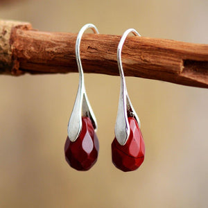 Pendientes Gota De Agua Que Cae De Piedra Preciosa