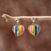 Pendientes De CorazÓn Abridor De Chakras Del Arco Iris